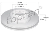 Brake Disc Rear 401055, A2114230912  Fits Mercedes-Benz